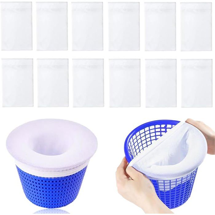 Prefiltre Skimmer Piscine Pack de 30 Pièces Prefiltre Skimmer Réutilisable pour Paniers de Piscine Capt MATERIEL ENTRETIEN MANUEL