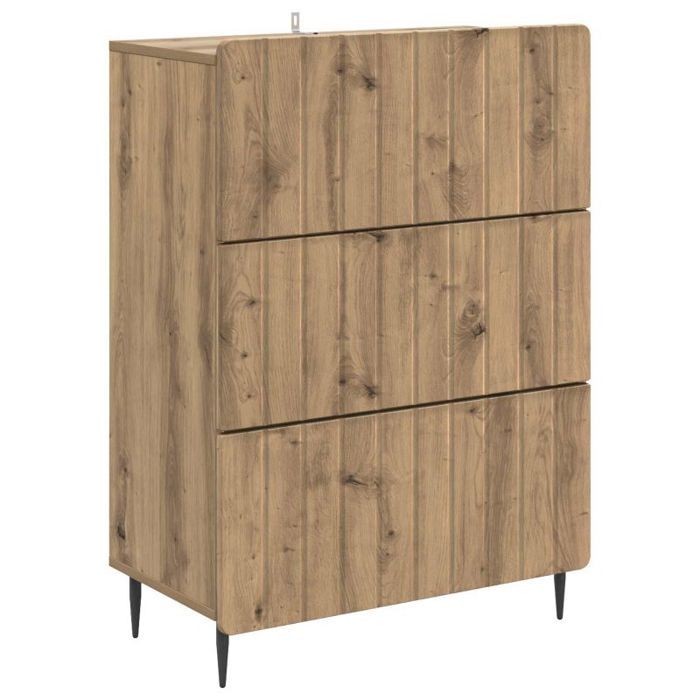 Caisson de bureau - desserte de bureau Vidaxl Armoire à tiroirs Chêne artisanal 66 x 345 x 92 cm
