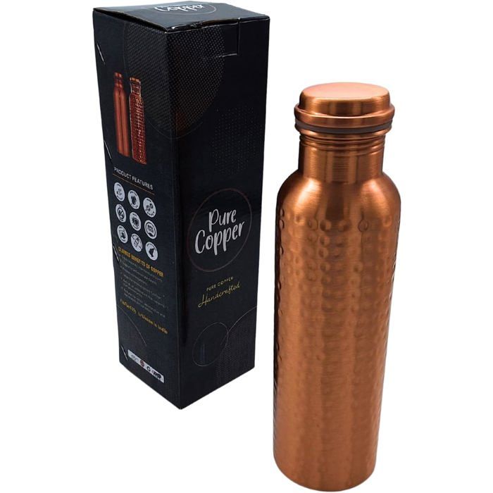 Bouteille En Cuivre Ayurvédique Craft Trade – 1000 Ml, Avec Sac De Transport, Pour Sport, Yoga Et Usage Quotidien