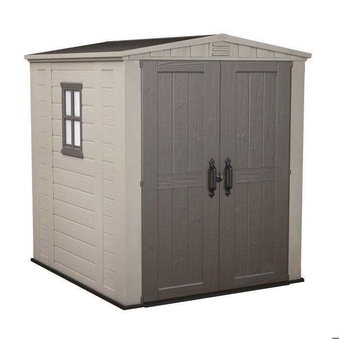 Factor 6x6 - Abri jardin 178x208x195 5 cm 2 portes rangement outils effet bois résine beige Factor 6x6 - Abri jardin 178x208x195 5 cm 2 portes rangement outils effet bois résine beige
