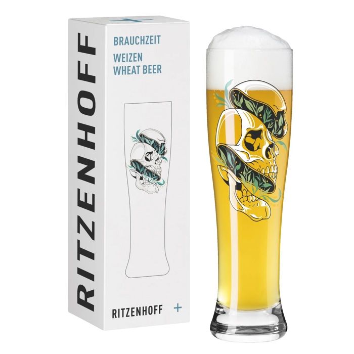 Verres à bière blanche Skull Collection Iain Macarthur 2025