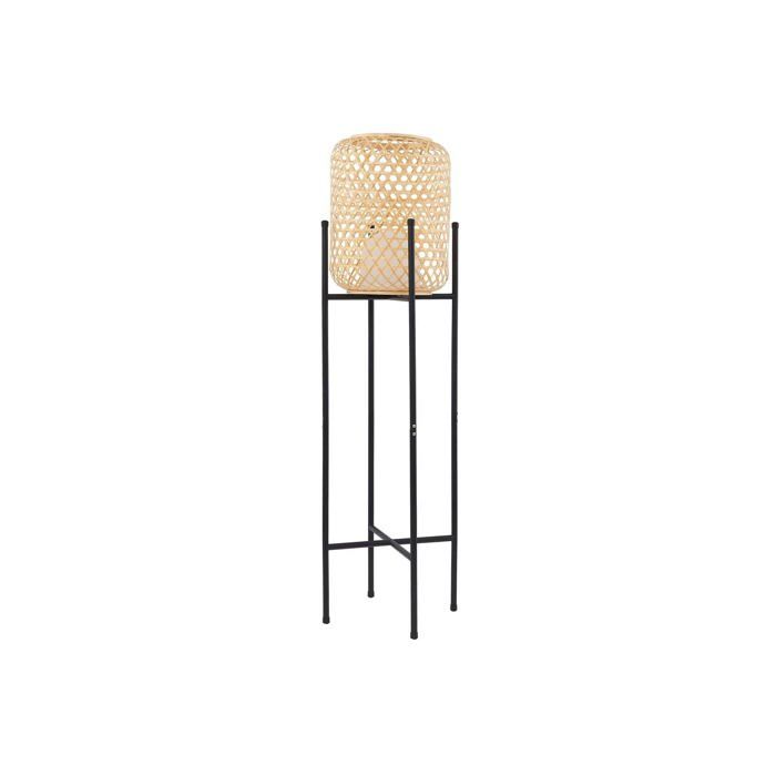 Lampadaire extérieur ampoules LED - Lucande - lampadaire de jardin - Bambou - bois noir