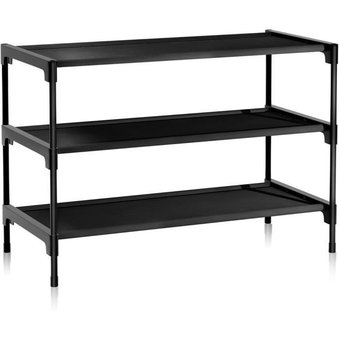 [3 Niveaux Étagère À ChaussuresEmpilable Rangement De Chaussures Pour EntréeSalonChambre essingCouloir(60 X 30 X 45 CmNoir)