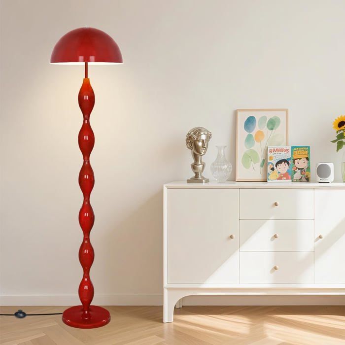 Lampe De Sol Unique Pour Le Salon Lamp Champignon Led Rouge Funky 63 Créative Lamp Sur Pied À Variable 3 Couleur Light De S[RD157]
