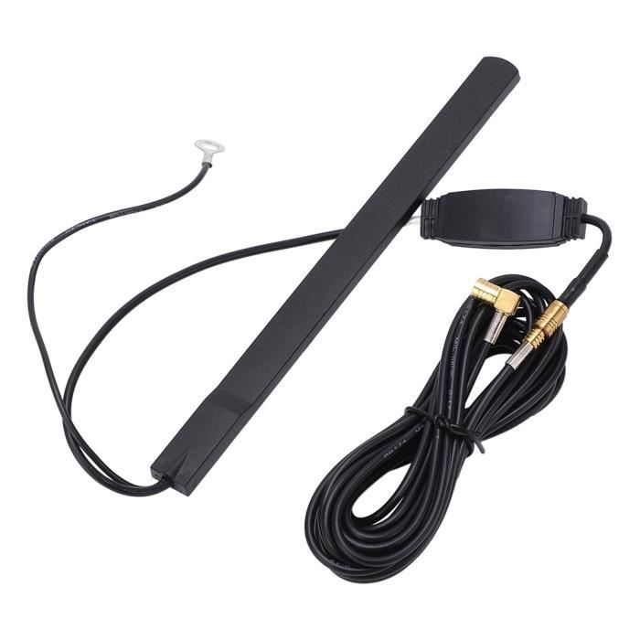 Radio Numérique Auto Antenne DAB+ Voiture - Connecteur SMB - 3m Câble - Compatible Pioneer, Kenwood, Clarion Réception Dab Voiture