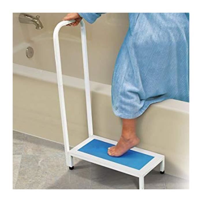 Marche pied salle de bain avec poignée Astuceo 89,000000 Bleu Cdiscount Bricolage