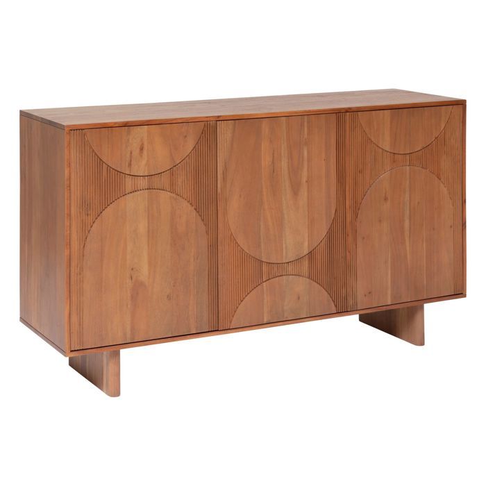 Atmosphera - Buffet 3 portes en bois massif NANDA - Marron Atmosphera - Buffet 3 portes en bois massif NANDA - Marron