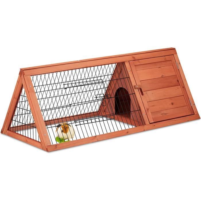 Cage Pour Petit Animau - Clapier À Lapin Maison Enclos Portes Hlp : Env. 41X110X49 Petite