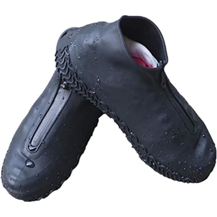Amindz Couvre Chaussure Impermeable,2paires Surchaussures Impermeables R%c3%a9utilisables Antid%c3%a9rapants
