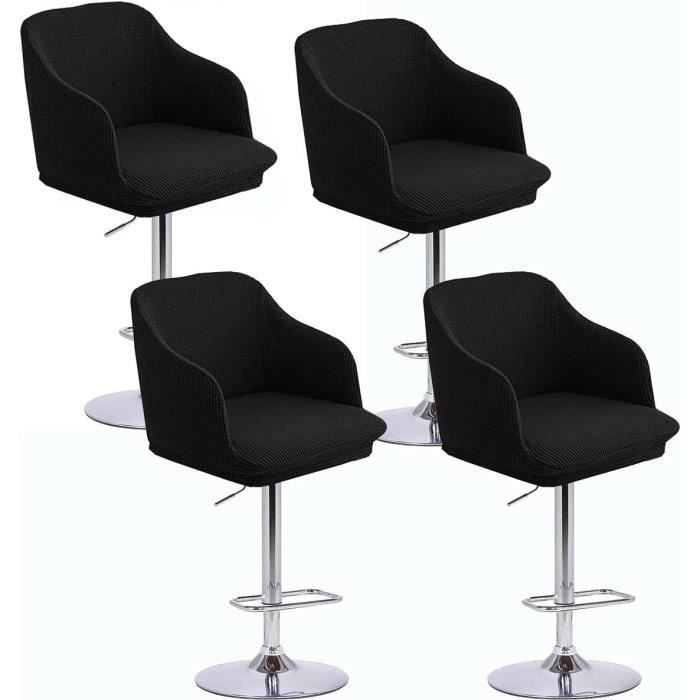 Housses Tabouret De Bar Levoberg - 2PCS Gris Foncé | Extensible Élastique | Protection Anti-Taches