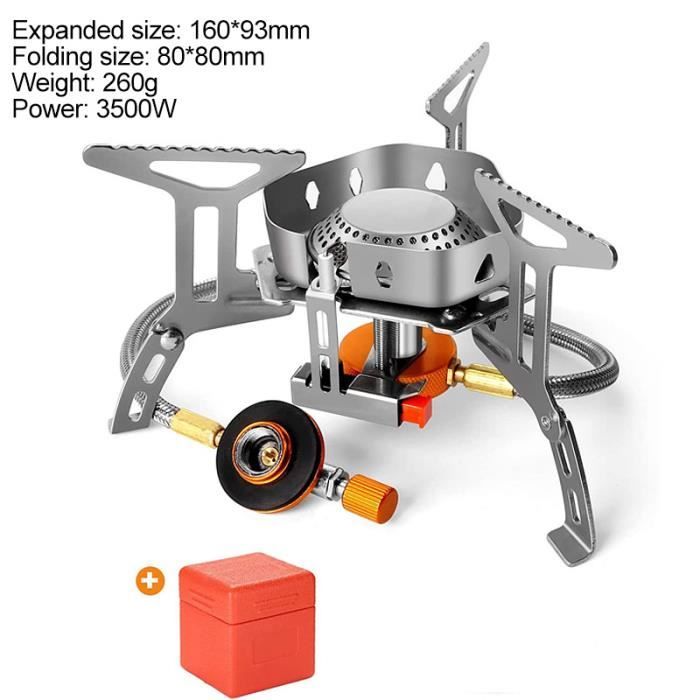 Réchaud De Camping Westtune – 2670W, Pliant, à Cassette, Couleur Kaki – Neuf