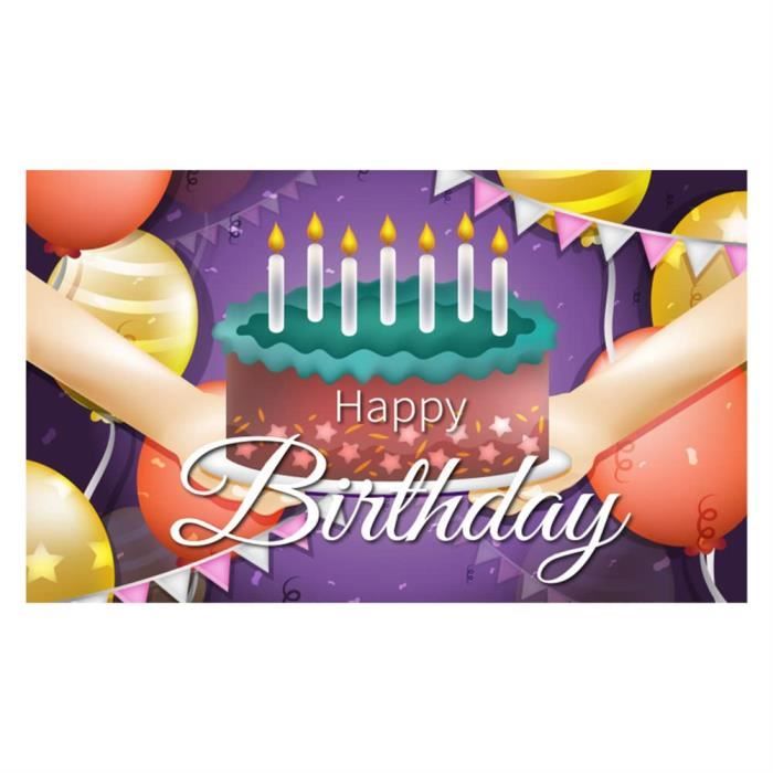 Décoration Anniversaire DANNY GO - Toile De Fond Bannière 7x5 Pieds - Multicolore Vinyle NEUVE