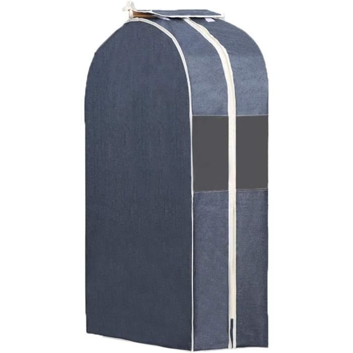 Housse Vêtements 60x110 Cm – Fermeture éclair, Fenêtre Transparente – Pour Costumes, Robes, Rangement Voyage