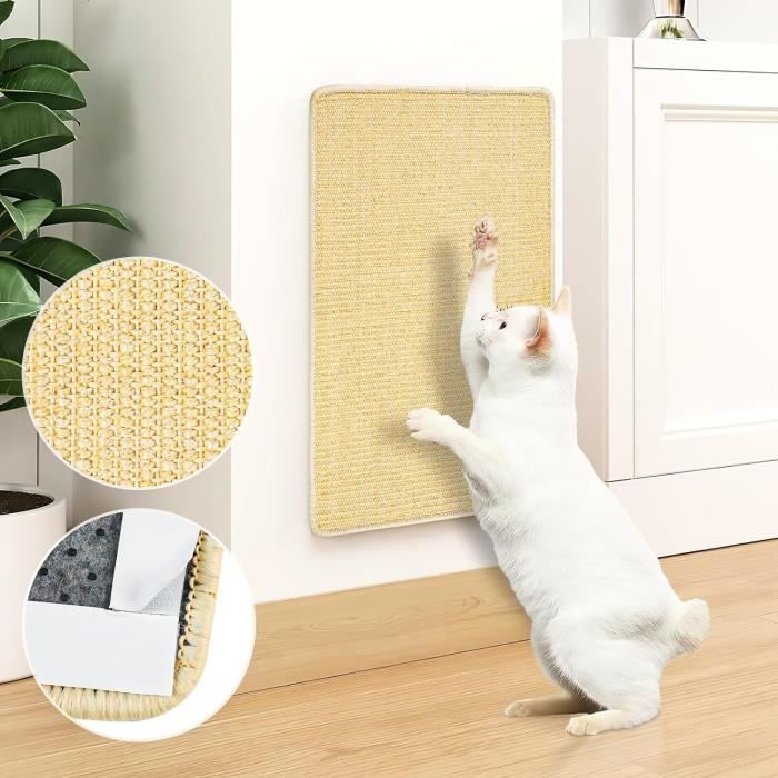 Tapis Griffoir Chat En Sisal Naturel, 40*60cm Tapis à Gratter