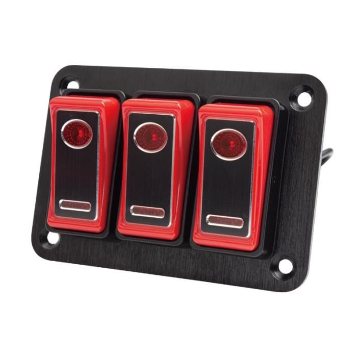 Interrupteur à Bascule Voiture 12V 20A - Lot De 3 Pièces - Noir - Neuf - Pour Customisation Auto