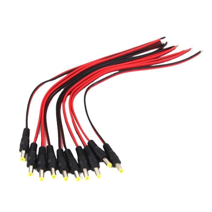 10 Pcs Fiche Males 12v Dc Alimentation Queue De Cochon Femelle 5 5x2 1 Mm Prix Pas Cher Cdiscount