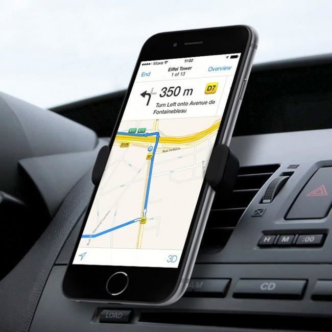 Support aimanté pour smartphone fixation grille ventilation
