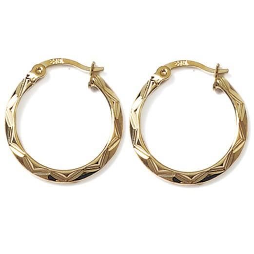 Boucles D’oreilles Créoles Tribales Plaqué Or 18 Carats - Diamètre 1,2 Cm - Mixte - Neuf Avec étiquettes