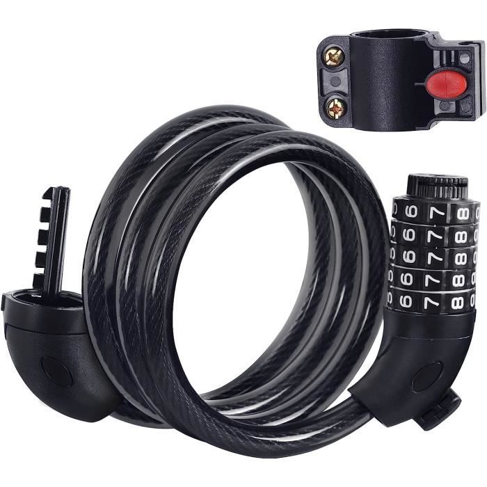 3 Pièces Câble Antivol À Combinaison Cadenas De Chaîne De Vélo Chaîne