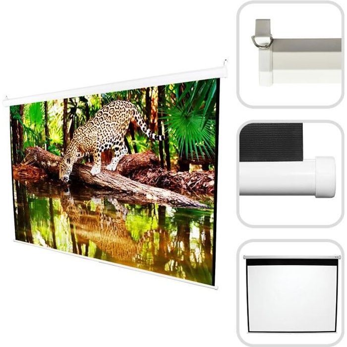 Toile Blanche Pour Projecteur Ecran De Projection Ecran Pour Projecteur 200 X 200 Cm Materiau