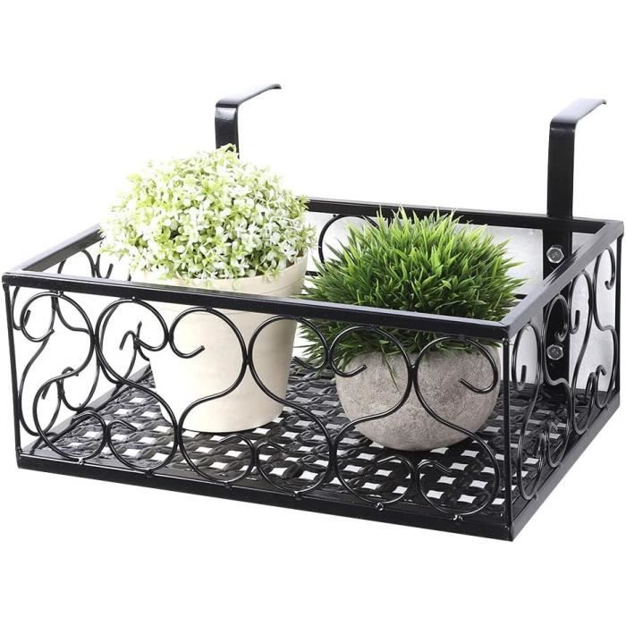 2 Supports De Plantes En Métal Style Européen - Design Fer Forgé 24x24x13cm Pour Jardin Ou Intérieur