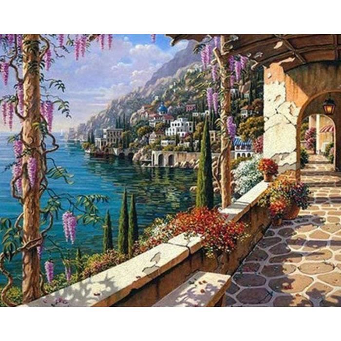 Nouveau Kit De Points De Croix De Fleurs, 9ct 11ct, Toile Imprimée, Broderie Complète, Bricolage De Fleurs Faites à La Main, Couture