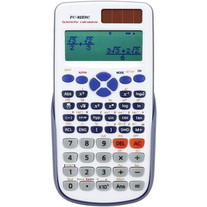 Calculatrice Graphique Scientifique 360 Fonctions – Affichage 10+2 Chiffres – Avec Couvercle Coulissant Protecteur – Pour Collège, Lycée, études Supérieures