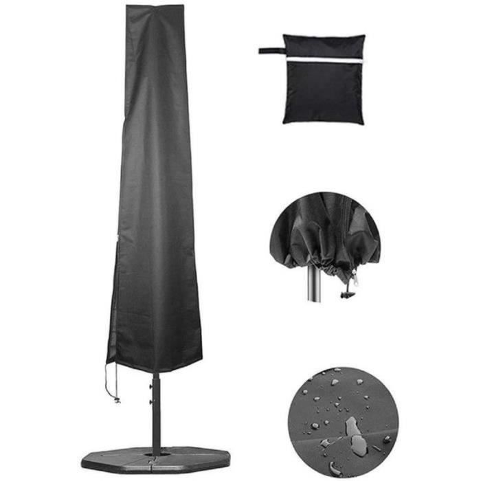 Swiixxer 1 Set 420D Housse De Parapluie D'Extérieur Étanche Housse De Parasol D'Extérieur Pour Parapluie En Porte-À-Faux 210 X 45 X 72/32 Cm