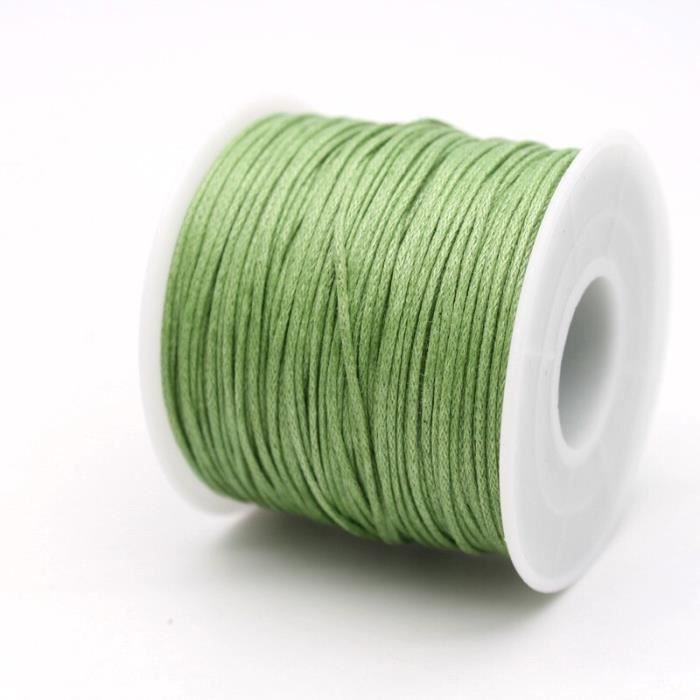 24 70m 1mm Cordon de Coton Ciré Pour Perles Artisanat Bracelet À