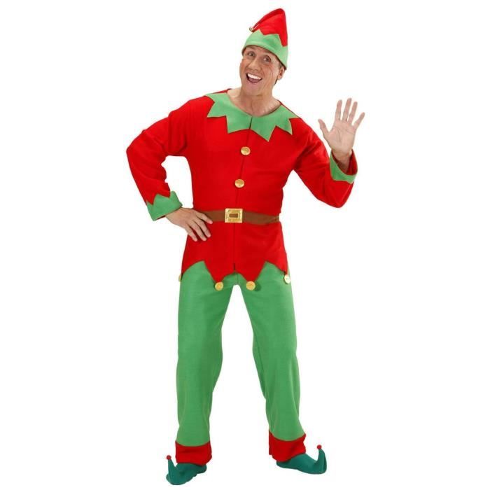 Deguisement Elf Hommes Aide Pour Le Pere Noel Xl Achat Vente Deguisement Panoplie Cdiscount