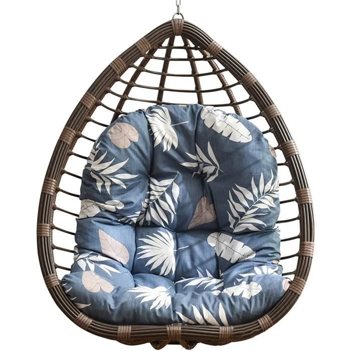 Coussin De Chaise Suspendu, Respirant éPaissir Coussins Pour Chaise à œUfs Suspendue, étanche Et Lavable ,120x90cm, Gris Clair - Maison