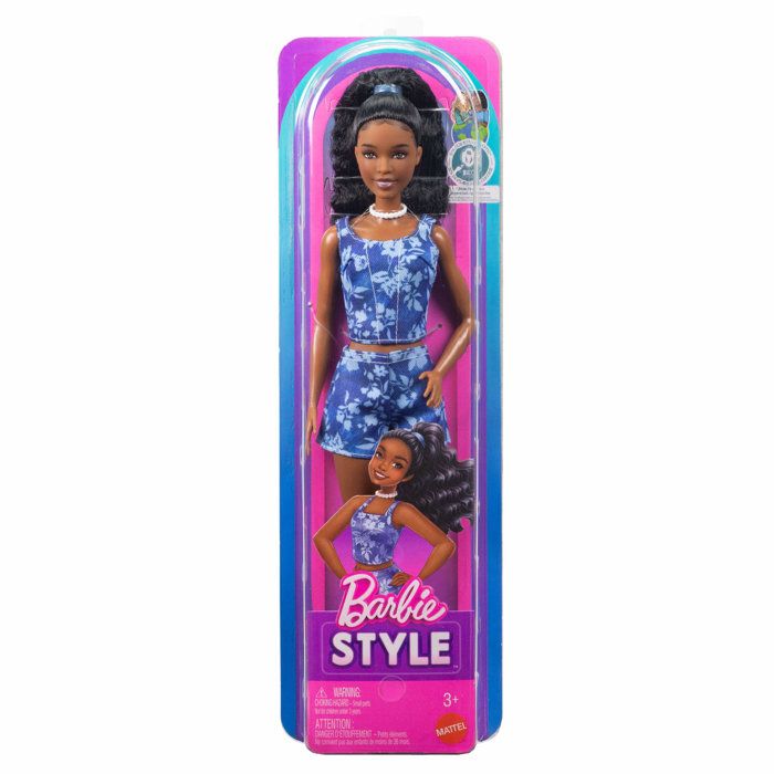 Barbie Fashionistas Barbie Poupée Barbie Short et Haut à Fleurs