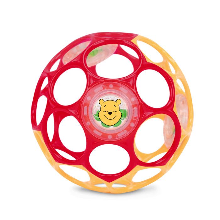 DISNEY BABY WINNIE Balle de motricité fine O Ball et jaune 0M+