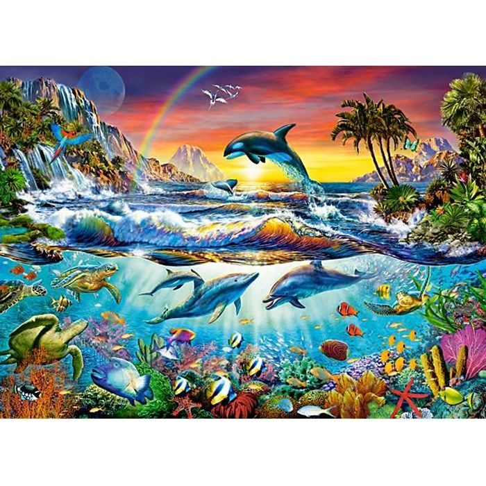 Educa – Puzzle Paradis Tropical 500 Pièces, Jeu éducatif, Détente Et Divertissement En Famille