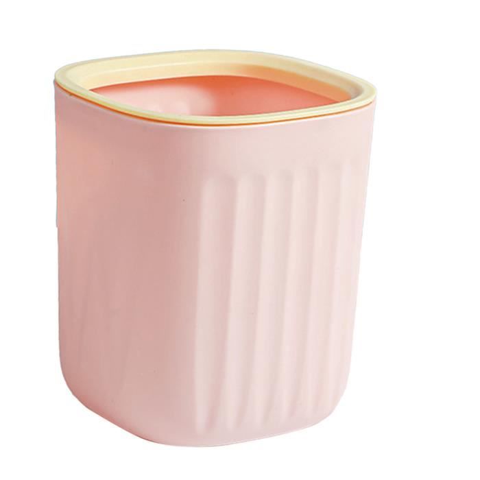 Poubelle De Bureau à Couvercle Pression - Petit Bac Détachable, Pour Comptoir, Coiffeuse, Chevet, Voiture