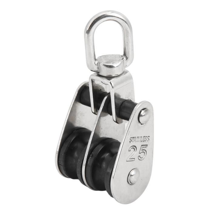Lot De 2 Poulies Marines 26 Mm Avec Goupille Amovible – Nylon Robuste & Acier Inox 316, Idéal Voilier Et Bateau