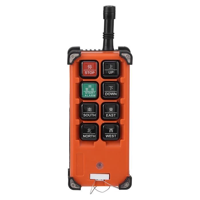 Télécommande Sans Fil Pour Grue, 6 Boutons émetteurs, Canal Industriel, Interrupteur Radio Pour Palan électrique, Protection IP68 800 MHz, Poignée