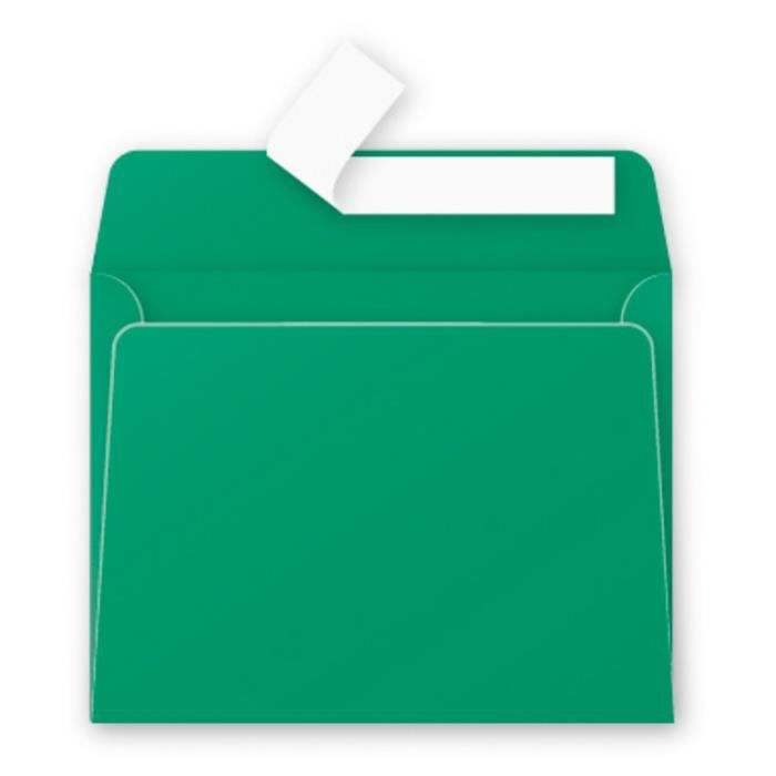 Enveloppes vert sapin Clairefontaine - Format 90x140mm - Pollen - Lot de 20