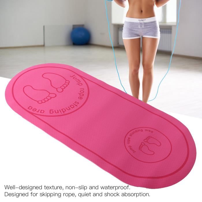Tapis De Corde à Sauter Antidérapant TPE - Protection Chevilles, Absorption Choc, Silencieux - Pour Intérieur/extérieur