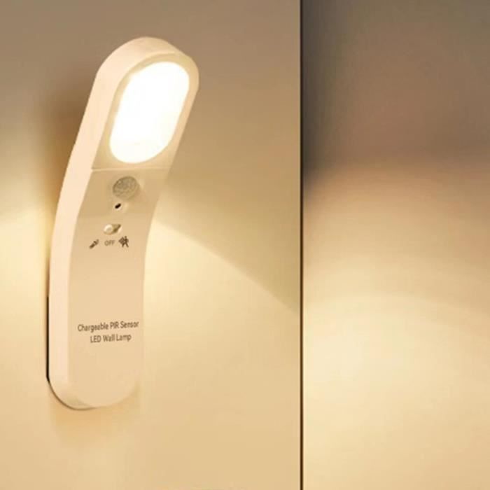Veilleuse LED Intelligente à Détection De Mouvement - GGBINGO - Charge USB - Blanc/doré - Moderne