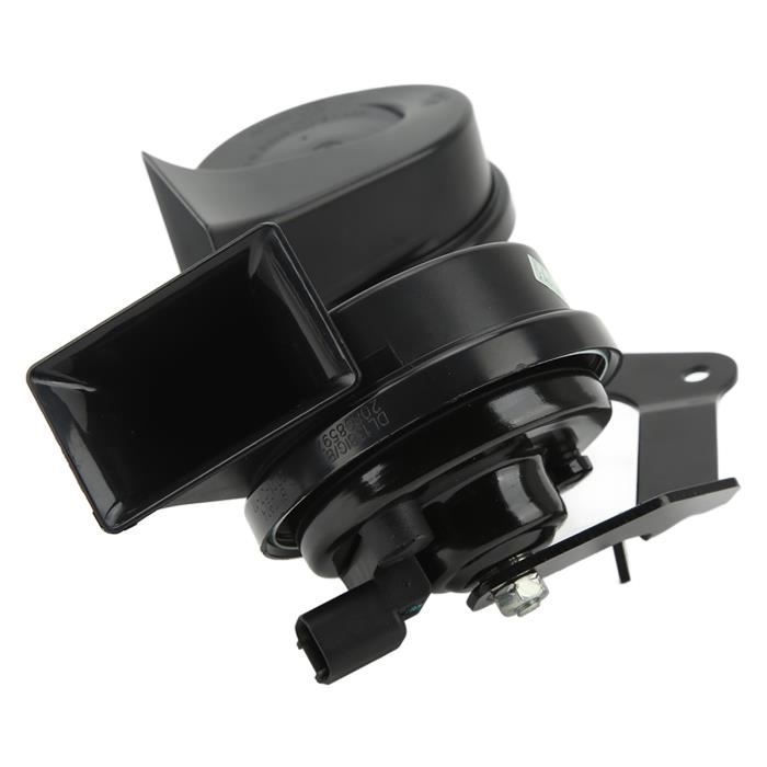 Klaxon Disque Noir 90 Mm – Pour Voiture, Camping-car, 4x4 – Son Puissant
