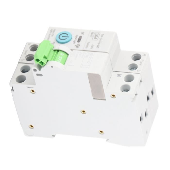 Interrupteur Connecté, Disjoncteur Intelligent WiFi 1P, 16A DIY
