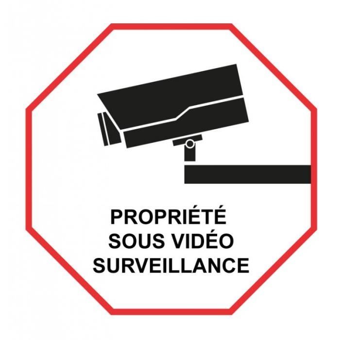 Autocollant sous vidéo surveillance alarme logo 5