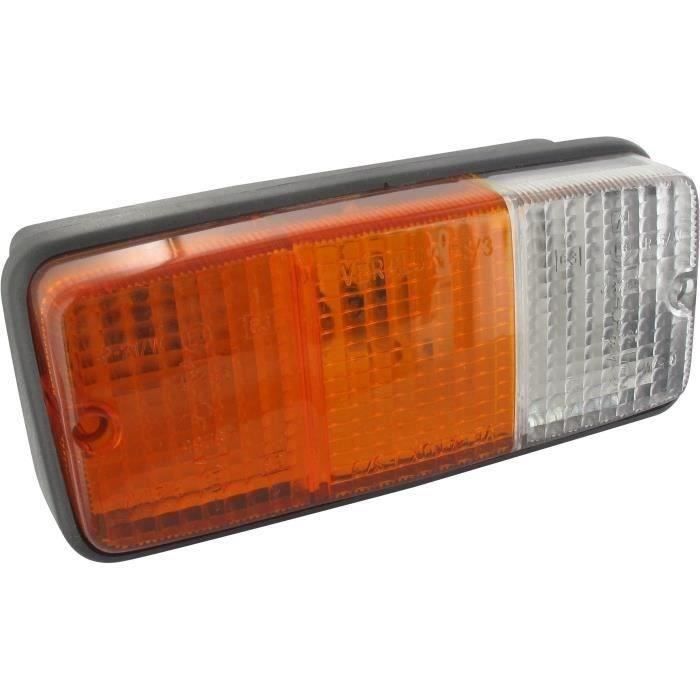 Feu avant réversible droit ou gauche à incliné 22° - L: 160mm, H: 70mm