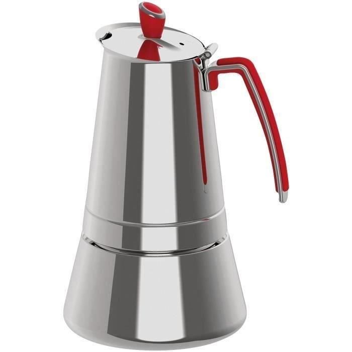 GAT Cafetière italienne induction 6 tasses Futura - Rouge