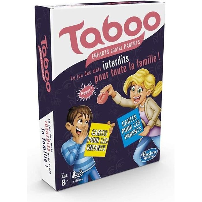 TABOO - Enfants contre Parents - Jeu de societe de reflexion - Jeu de plateau pour la famille - Vers