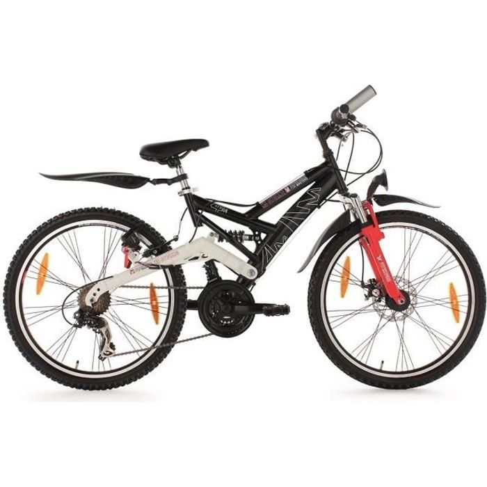 Vtt Tout Suspendu Adolescent 24'' Bliss Noir-vert Tc 38 Cm Ks Cycling à Prix