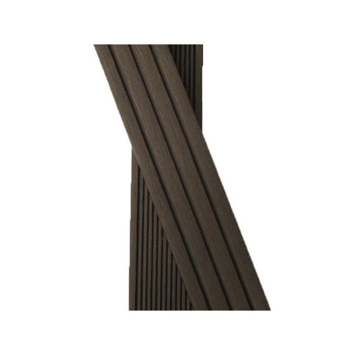 Plinthe de finition terrasse bois composite - McCover - Chocolat - L: 200 cm - l: 5.5 cm - E: 1 cm
