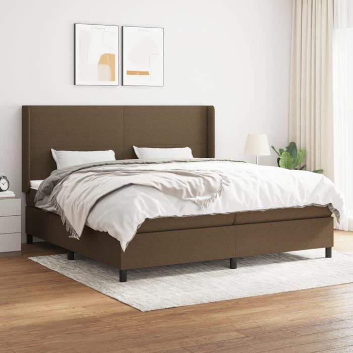 Lit à sommier tapissier - MOTHINESSTO - LY0475 - 200x200 cm - 2 places - Matelas inclus