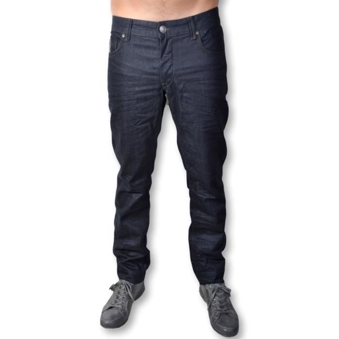 NO EXCESS - jean homme slim fit couleur bleu brut - Jean NO EXCESS 5 poches